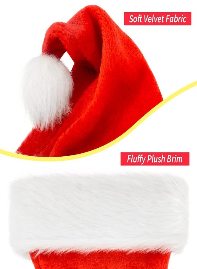 LUDALY Christmas Hats, Santa Hat, Holiday for Velvet Comfort Christmas Party Hat Thicken Classic Fur for Christmas Gifts New Year Festive Holiday Gifts for Men Wowen Pack o 5 - Image 3